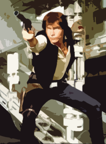 Han Solo the pilot of the Millenium Falcon